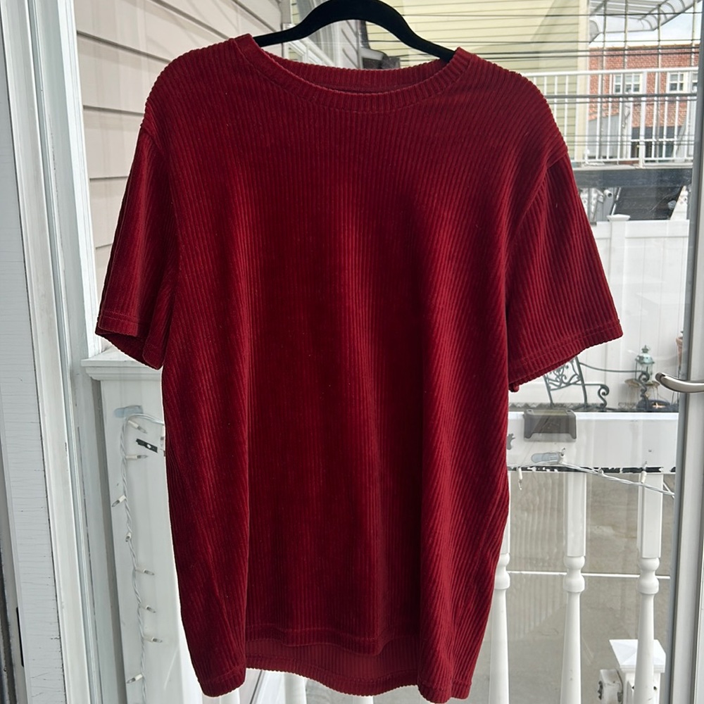 Forever 21 S/S Red corduroy shirt. Medium